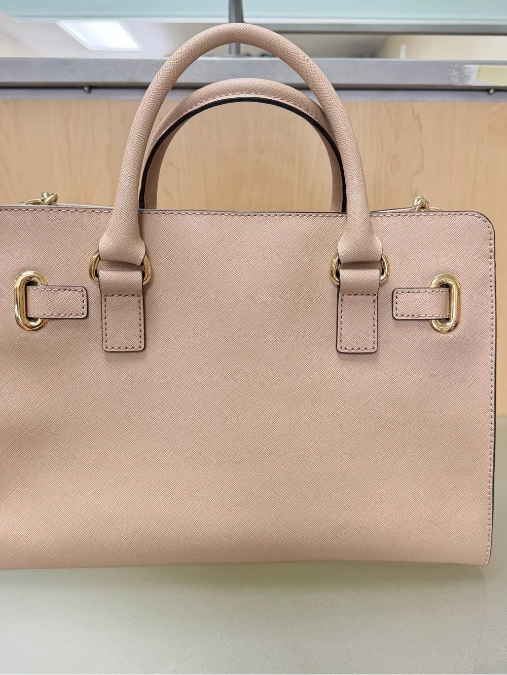 EUC Michael Kors Pink Saffiano Leather Satchel